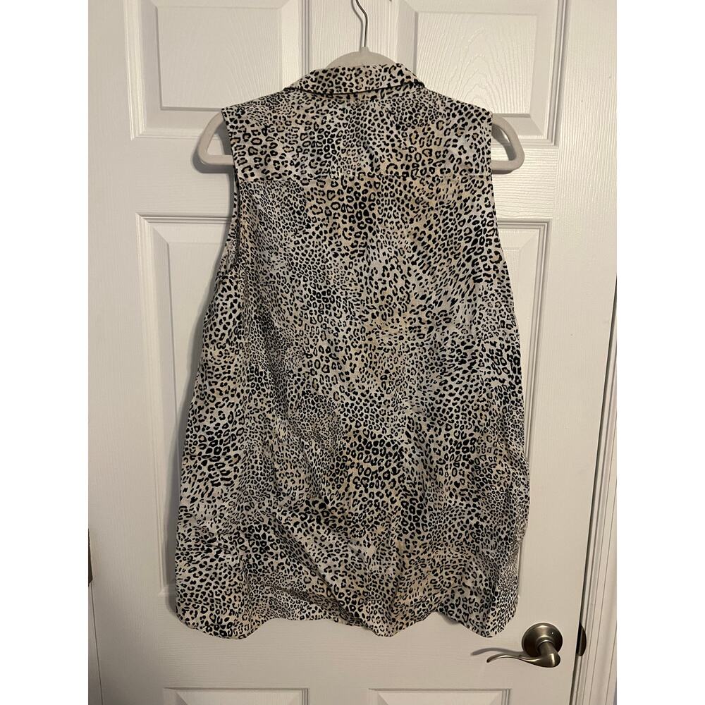 Chico's Linen Cheetah Print Shirt – Size 2 (US Large) – Animal Print - Picture 5 of 5